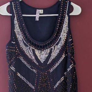 Alya Moonlight Blue Sequin Cocktail Dress size S/M